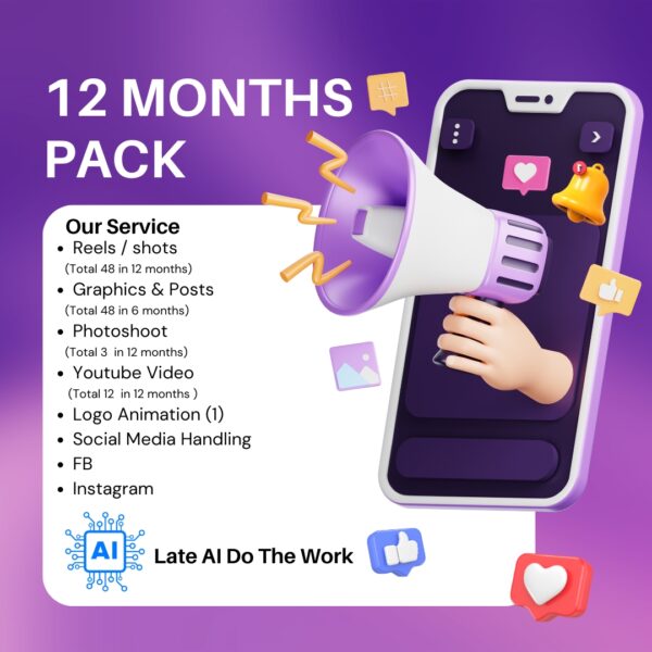 12 Months Social Media Creation & Handling Pack